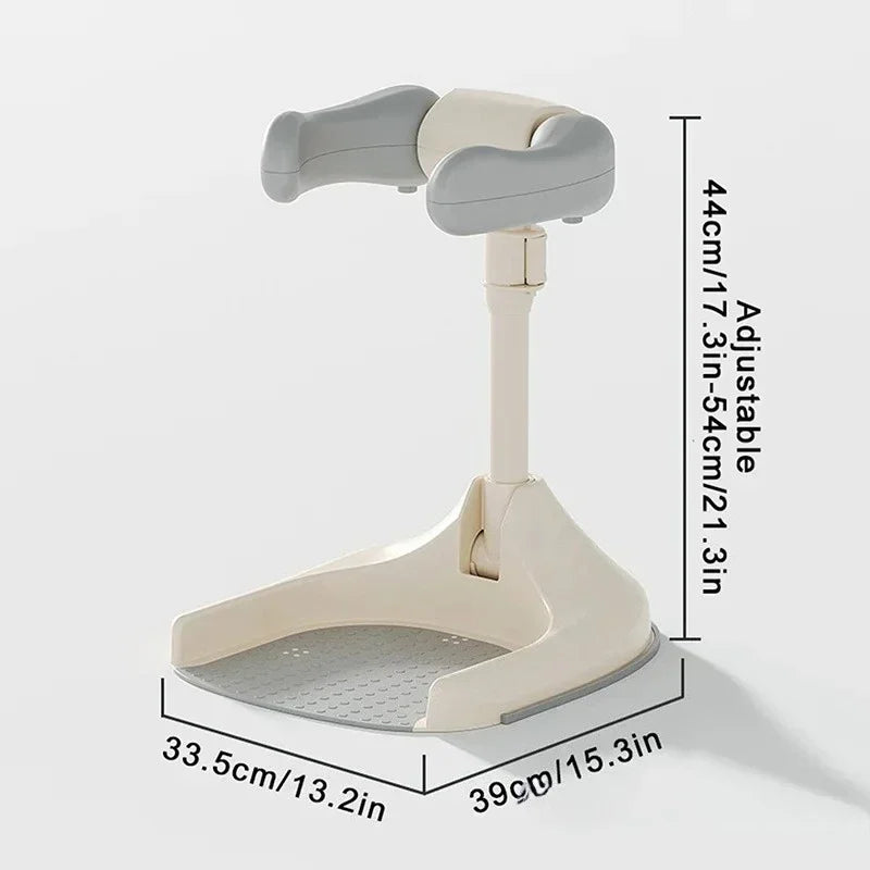 Adjustable Baby Standing Bath Support with Wash Basin Rack – Infant Toddler Shower Seat for Easy Butt Washing & Bathing Aid