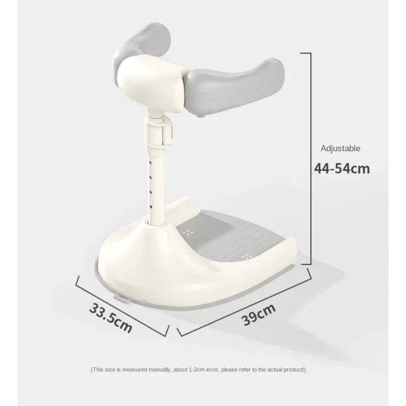 Adjustable Baby Standing Bath Support with Wash Basin Rack – Infant Toddler Shower Seat for Easy Butt Washing & Bathing Aid