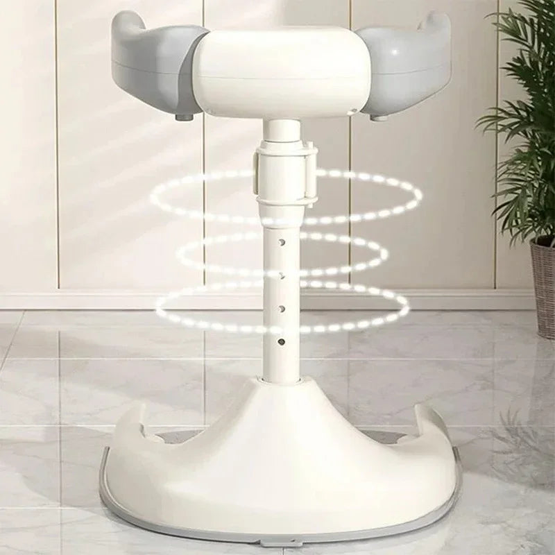 Adjustable Baby Standing Bath Support with Wash Basin Rack – Infant Toddler Shower Seat for Easy Butt Washing & Bathing Aid