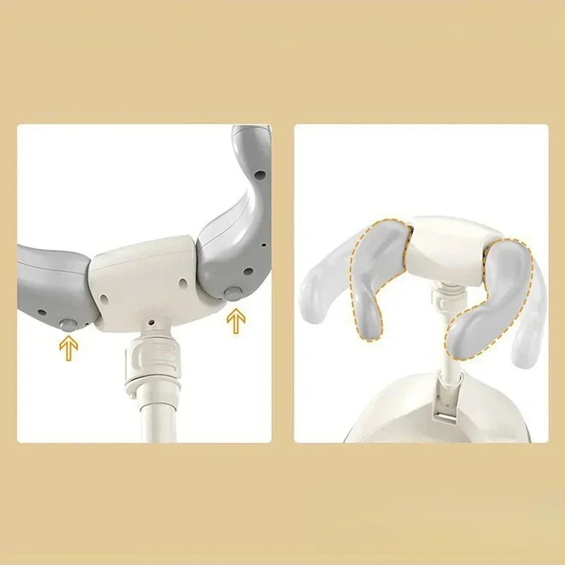 Adjustable Baby Standing Bath Support with Wash Basin Rack – Infant Toddler Shower Seat for Easy Butt Washing & Bathing Aid